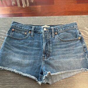 Madewell Blue Jean Shorts Distressed Cut-Offs